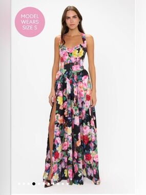 NWT Show Me Your MuMu Abigail Moonlit Garden Maxi Dress- size XL